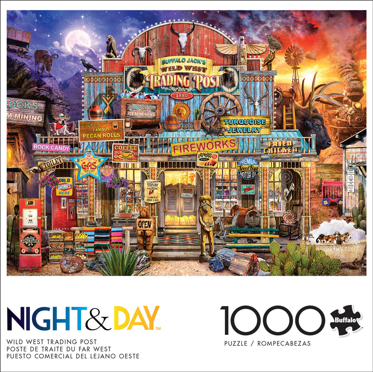 Night & Day: Wild West Trading Post 1000 Piece Puzzle