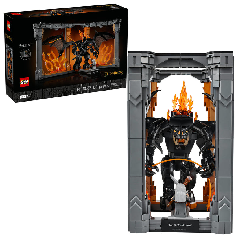 AVAILABLE NOW! LEGO® Icons The Lord of the Rings: Balrog Book Nook 10367