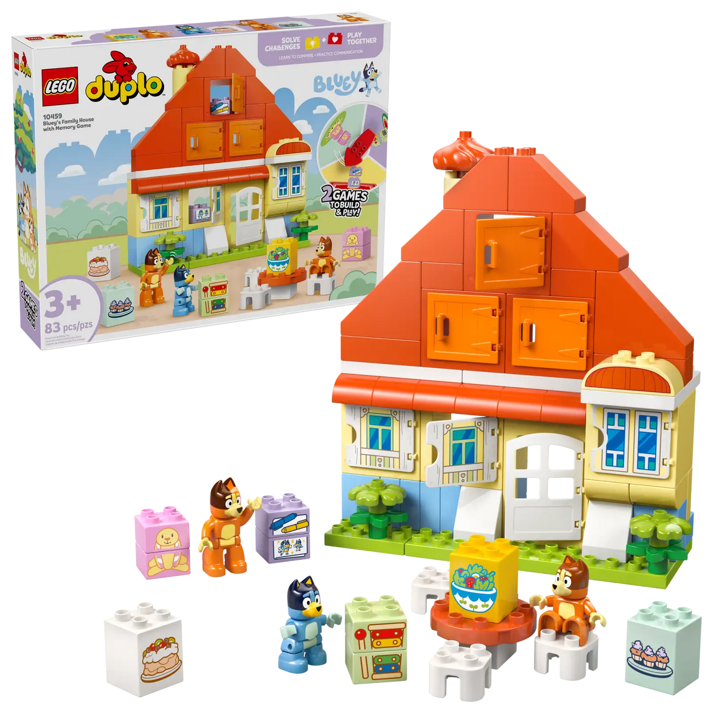 LEGO® DUPLO® Bluey's Family House with Memory Game 10459