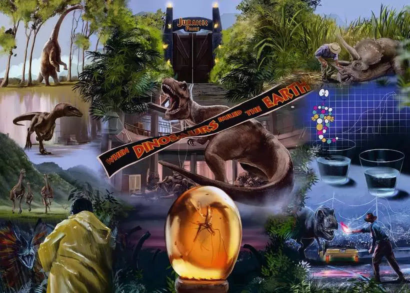 Ravensburger Jigsaw Puzzle Universal Vault Jurassic Park 1000 Piece Puzzle
