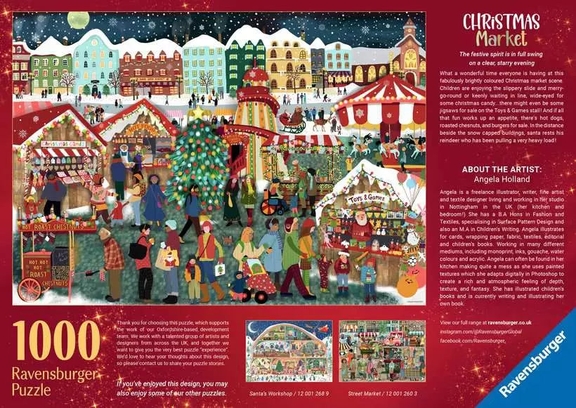 Ravensburger Jigsaw Puzzle Christmas Market - 1000 Pieces Puzzle