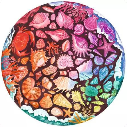 PUZZLE RENTAL: Circle of Colors Seashells 500 Piece Puzzle