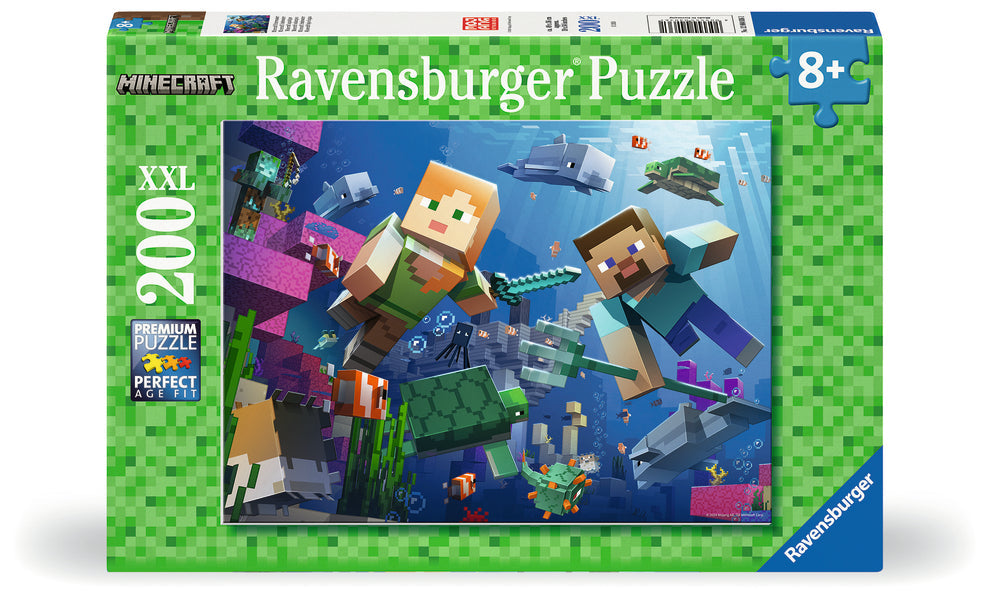 Ravensburger Jigsaw Puzzle Minecraft: Underwater Ocean 200 Piece Puzzle