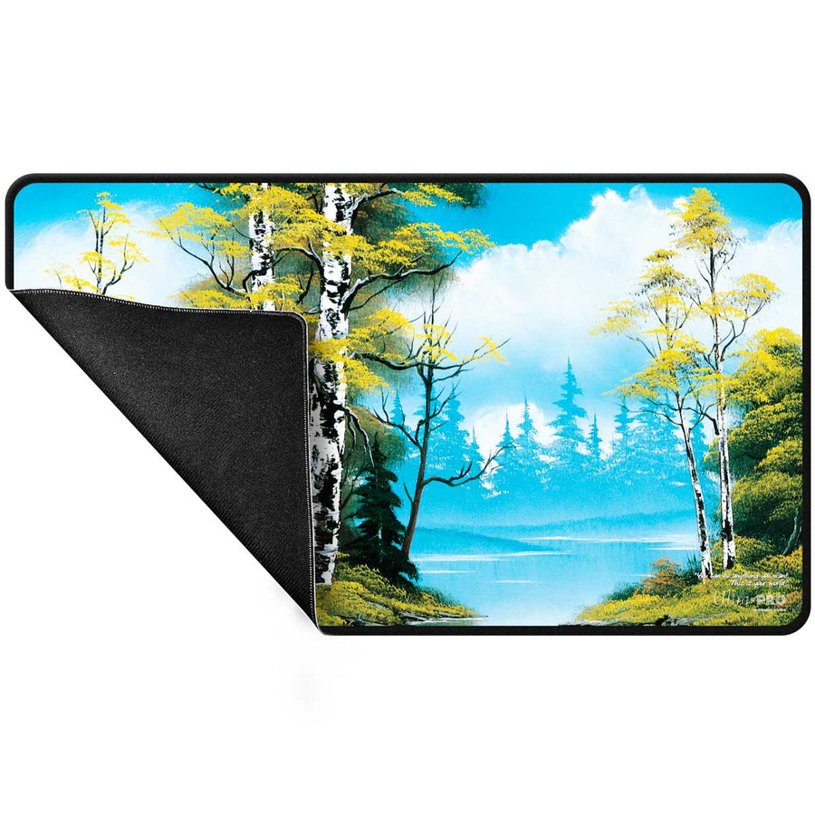 Ultra Pro Black Stitched Playmat Bob Ross Lakeside Path
