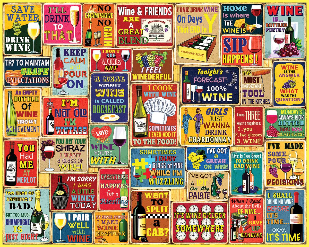 White Mountain I Love Wine - 1000 Piece Jigsaw Puzzle