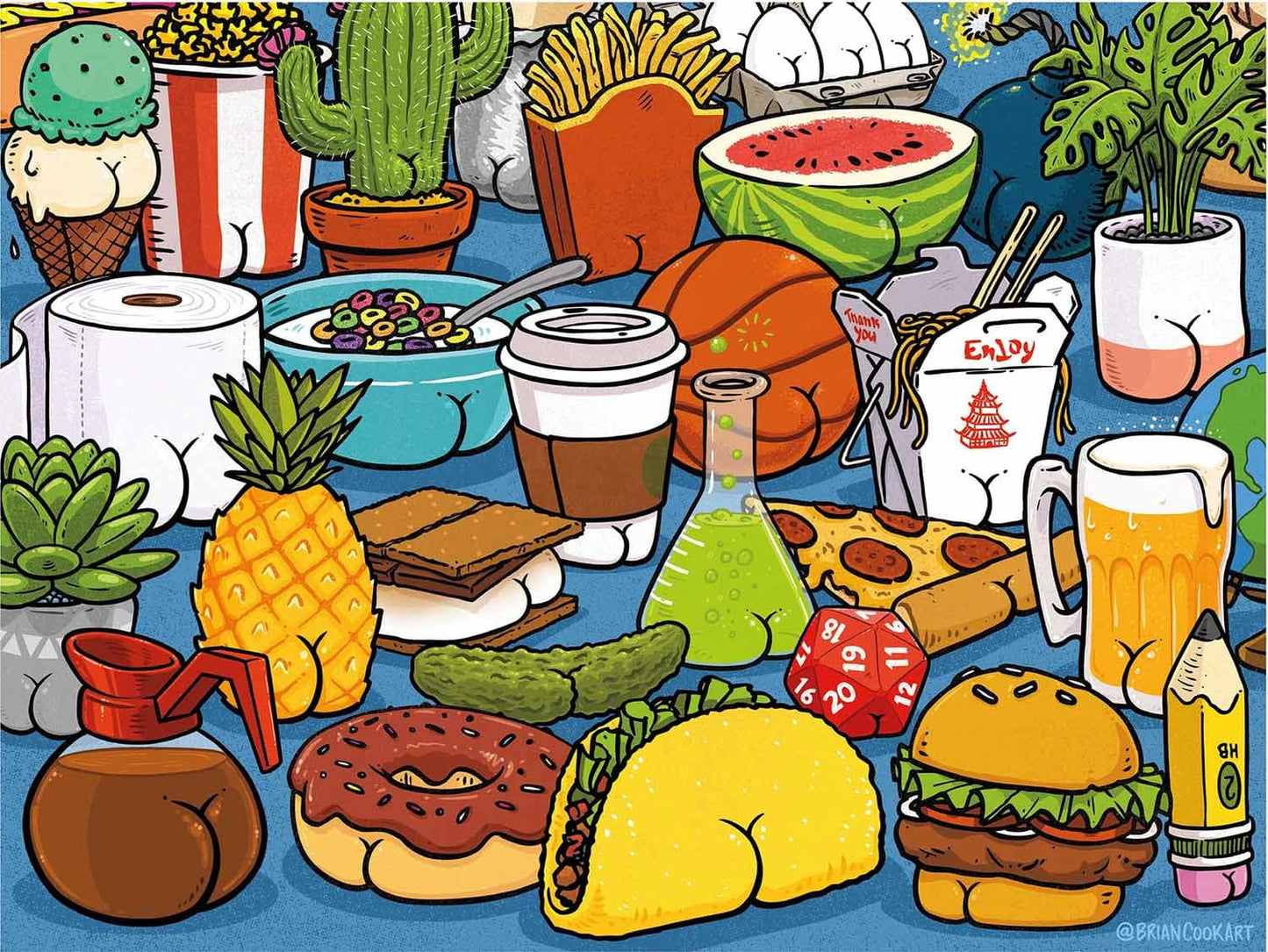 PUZZLE RENTAL: Butts on Things - 500 Pieces