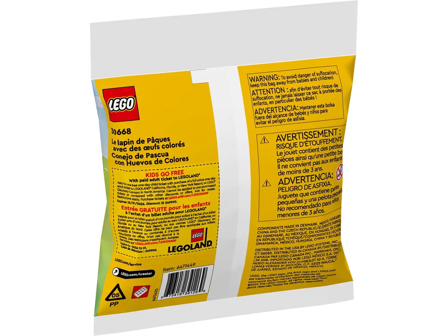 LEGO® Easter Bunny with Colorful Eggs 30668 (Retired)
