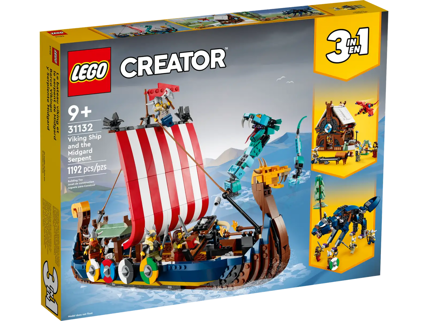 LEGO® Creator 3in1 Viking Ship and the Midgard Serpent 31132 (Retired)