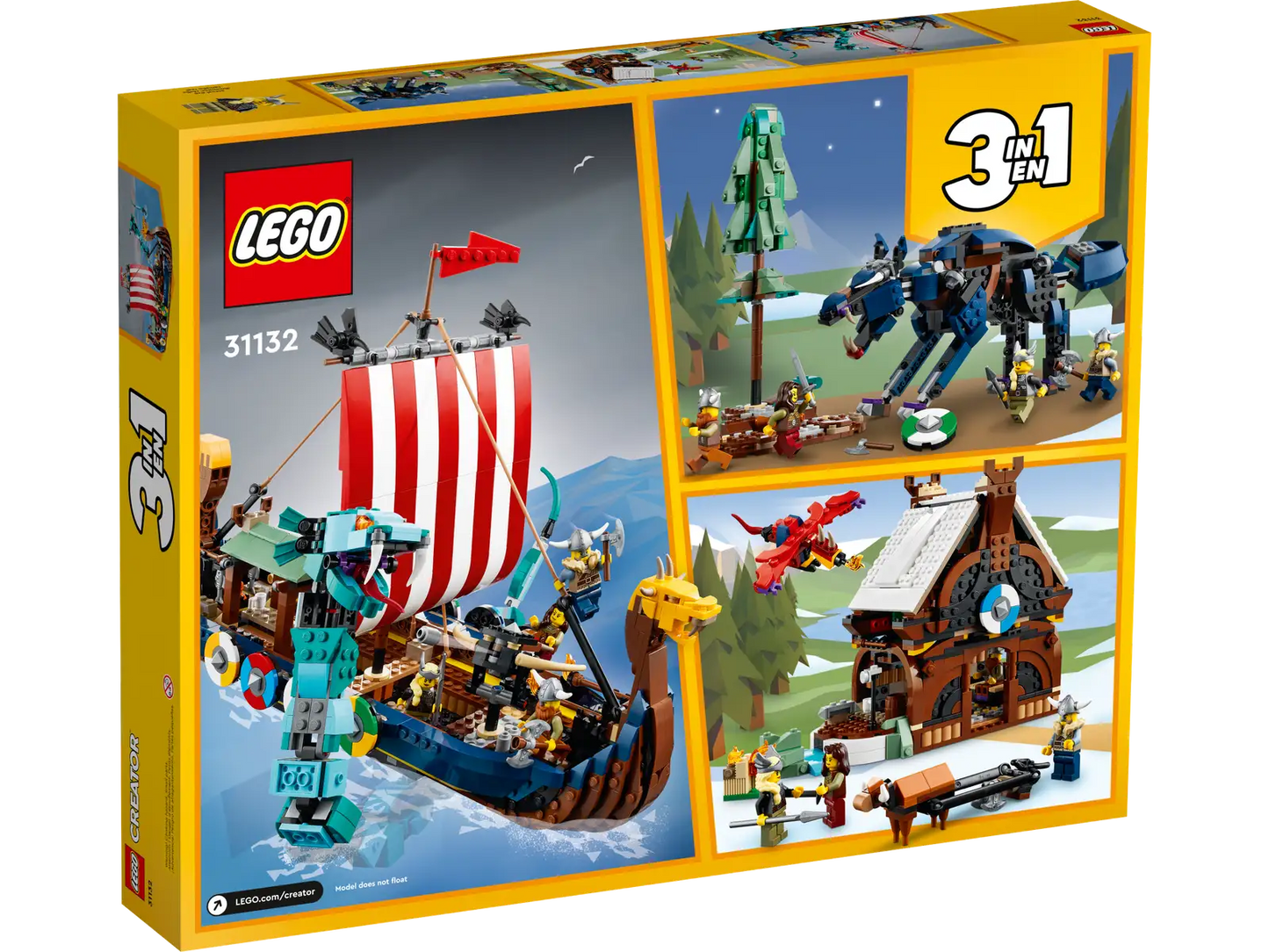 LEGO® Creator 3in1 Viking Ship and the Midgard Serpent 31132 (Retired)