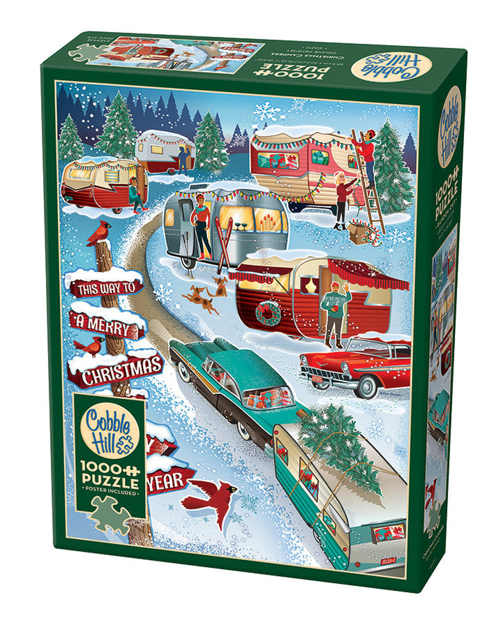 Cobble Hill Christmas Campers 1000 Piece Puzzle