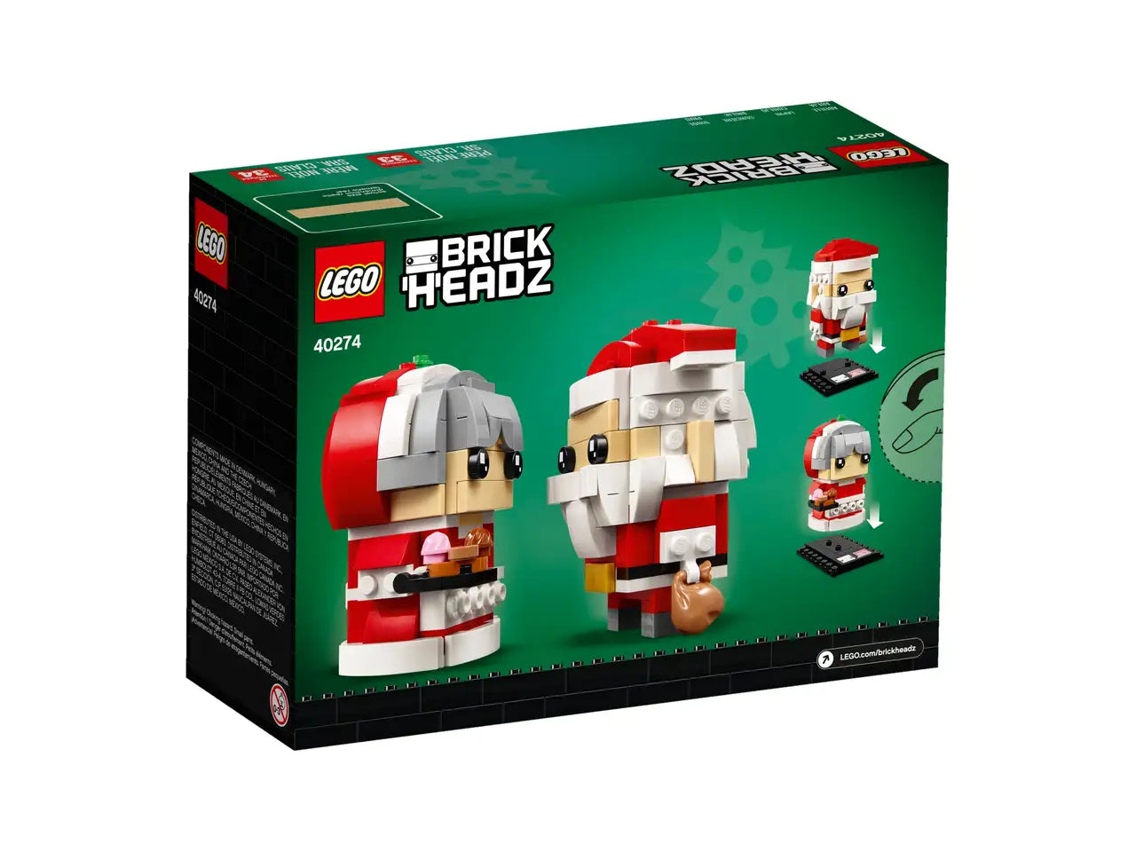 LEGO® BrickHeadz™ Mr. Claus & Mrs. Claus 40274 (Retired)