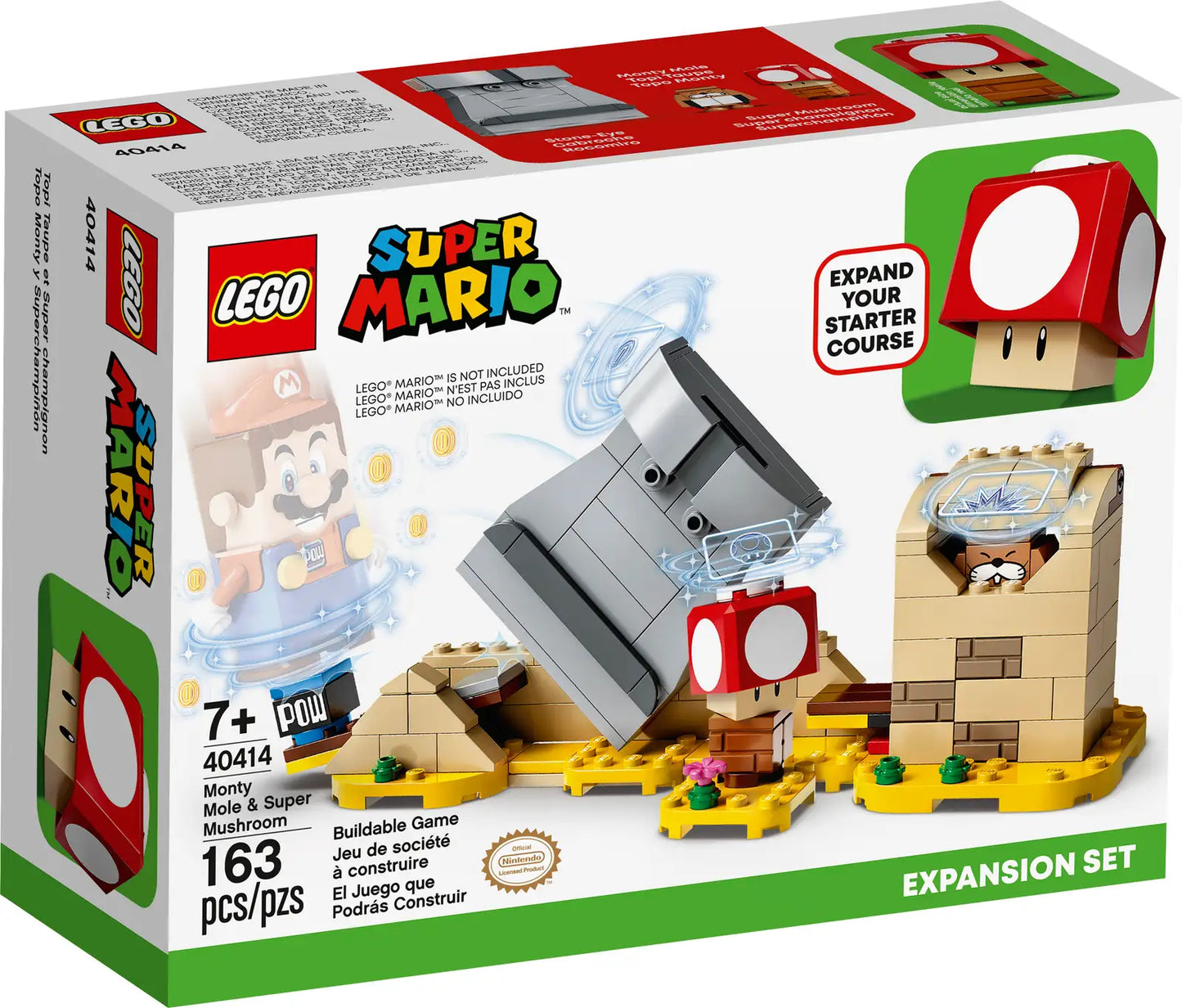 LEGO® Super Mario™ Monty Mole & Super Mushroom Expansion Set 40414 (Retired)