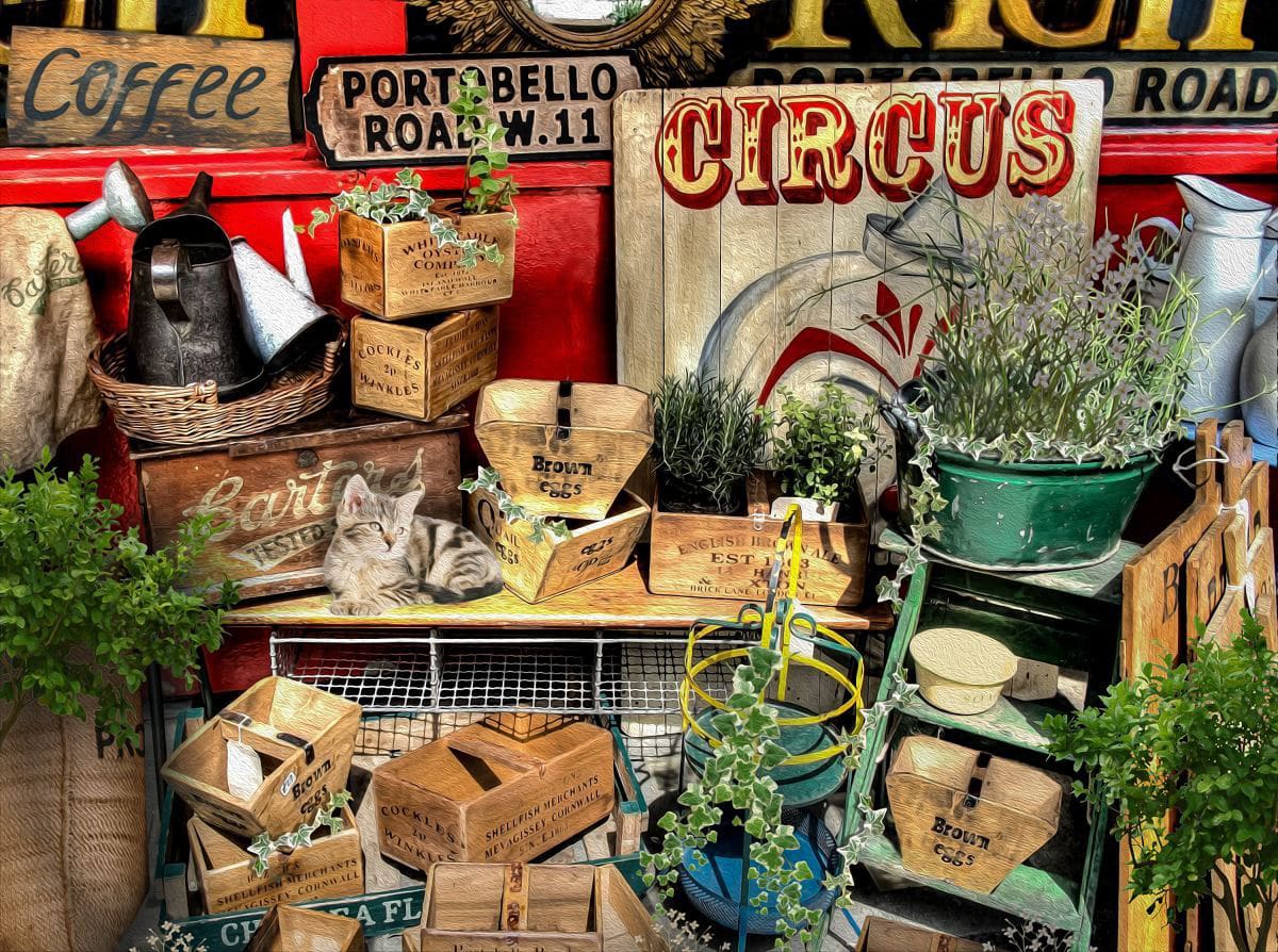 Portobello Road Market Falcon de Luxe 1000 Piece Puzzle - CONSIGNMENT