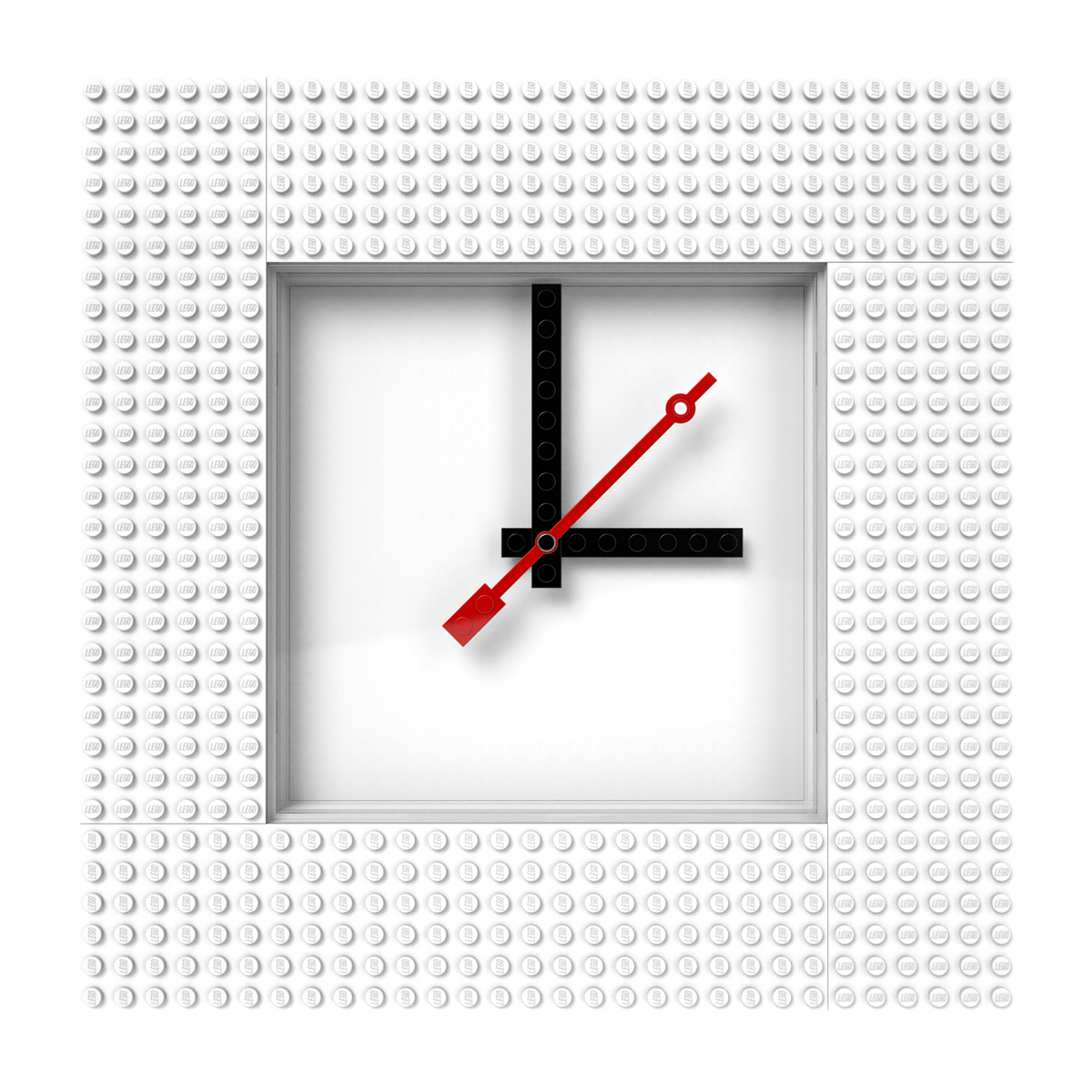 LEGO® Time by IQHK MOC Wall Clock 6x24 White