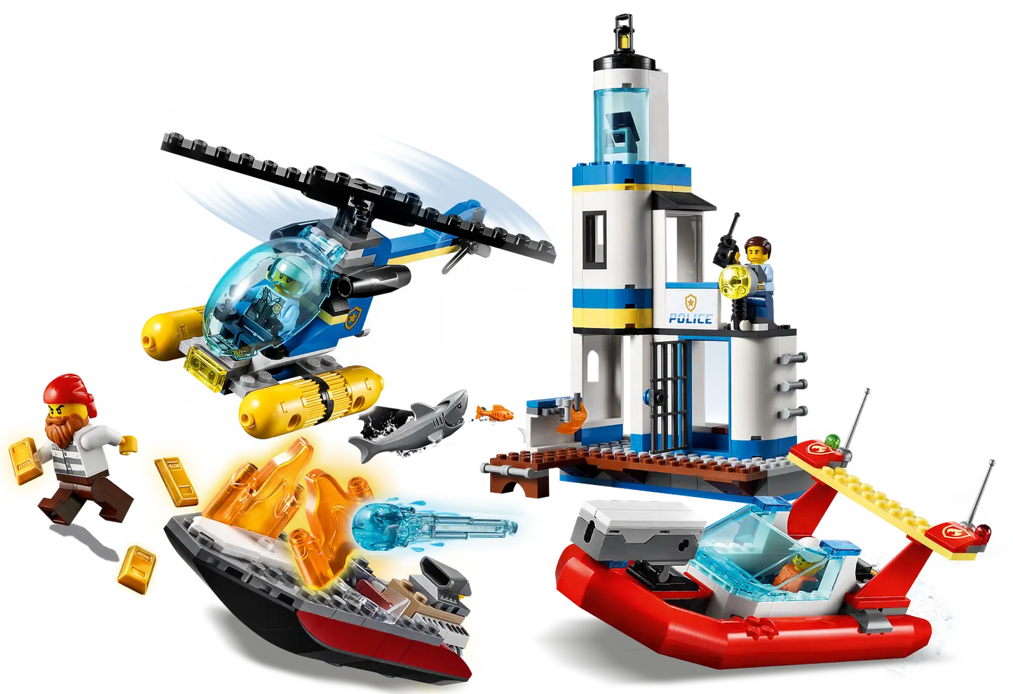 CERTIFIED USED: LEGO® City Seaside Police and Fire Mission 60308 (Retired)