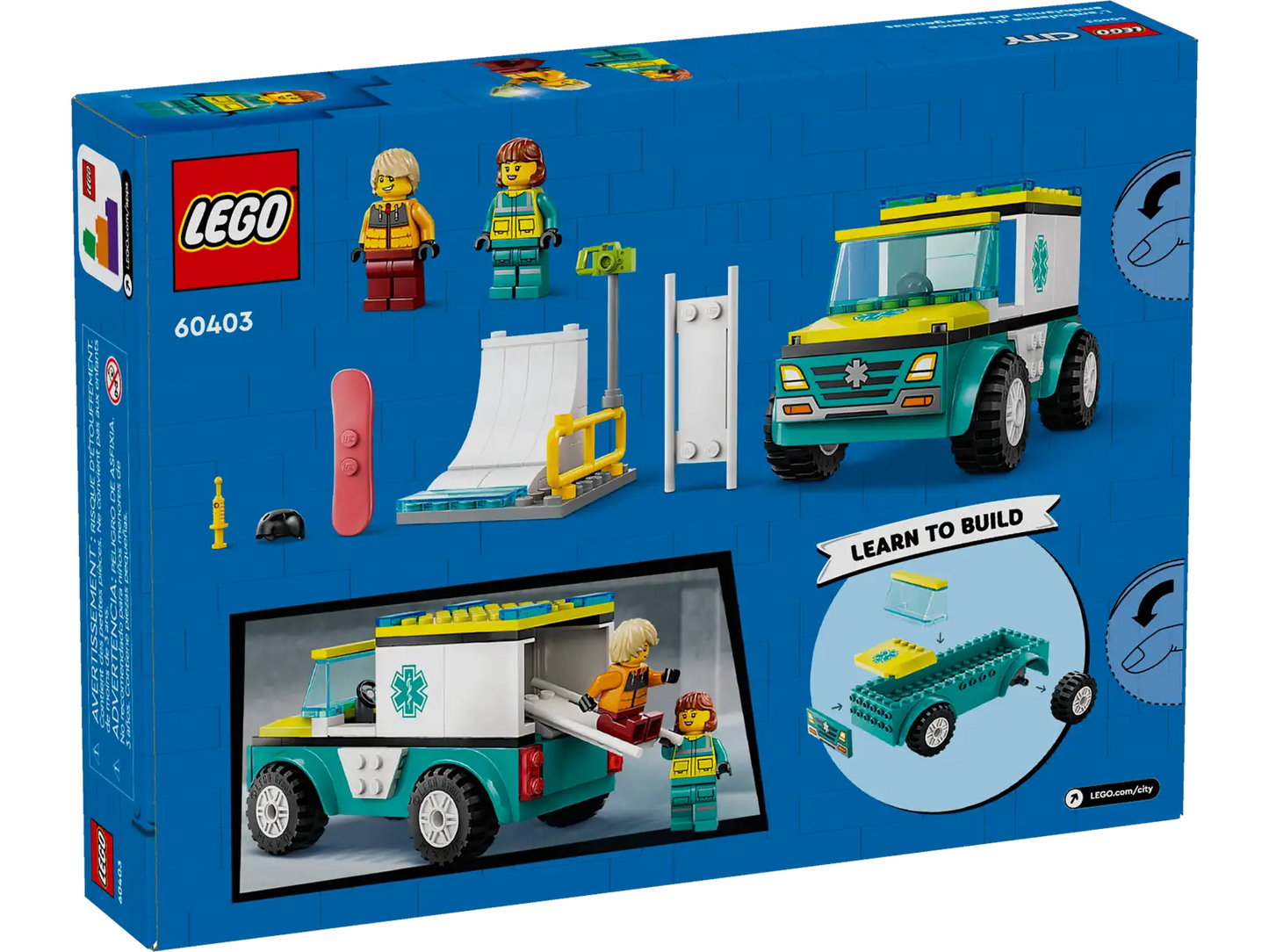 LEGO® City Emergency Ambulance and Snowboarder 60403 (Retired)