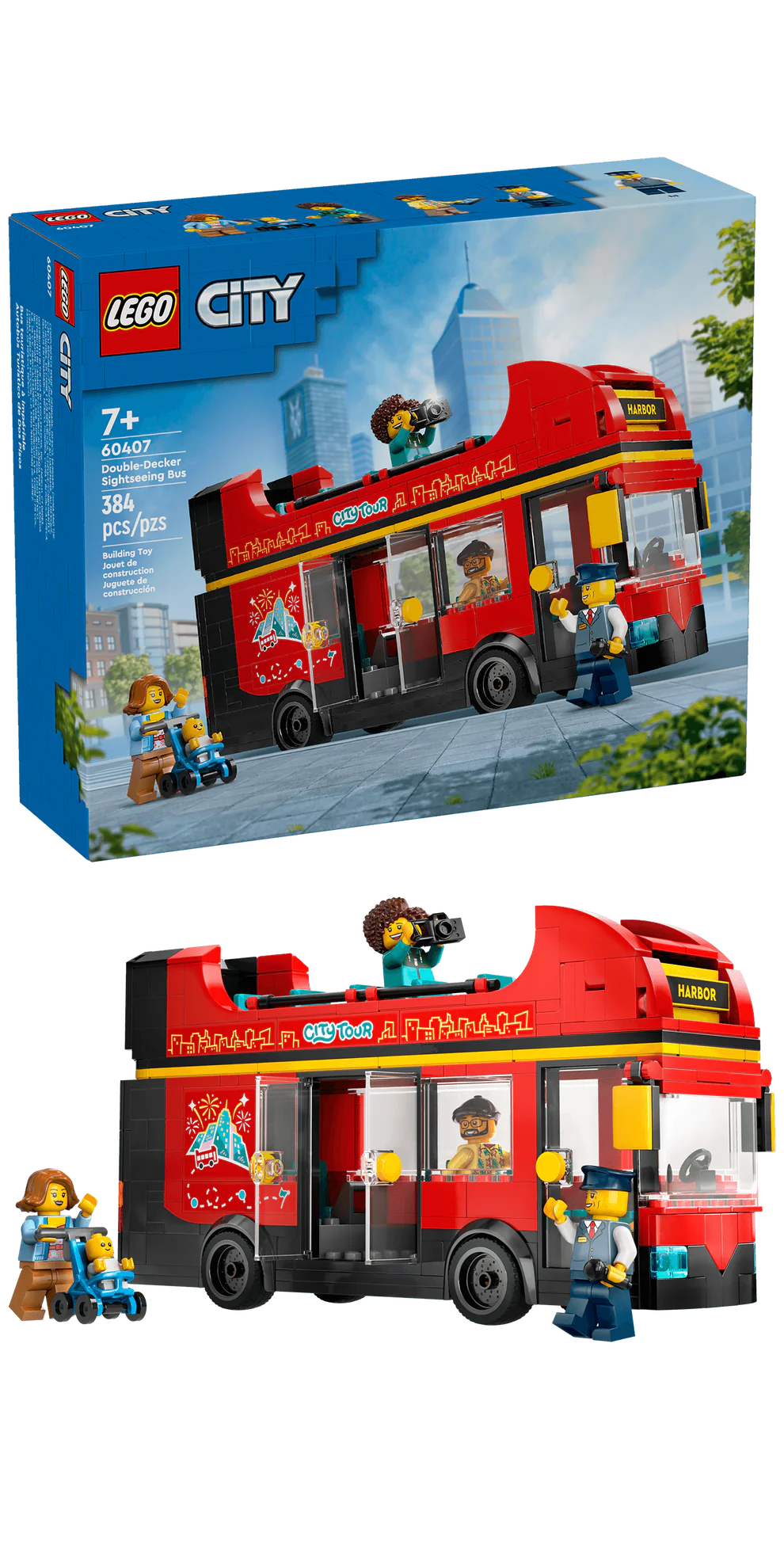 LEGO® City Red Double-Decker Sightseeing Bus 60407