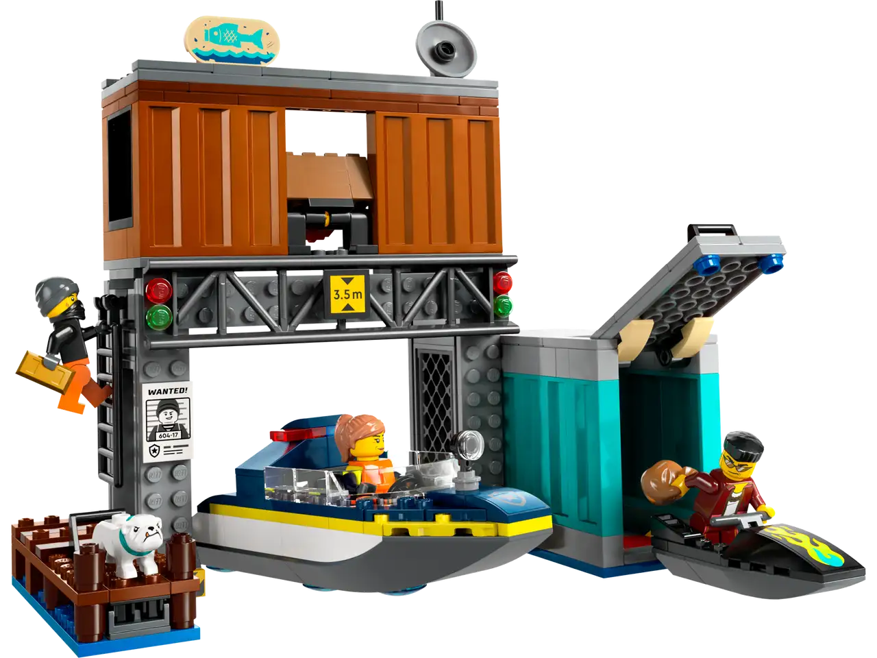 LEGO® City Police Speedboat and Crooks’ Hideout 60417 (Retired)