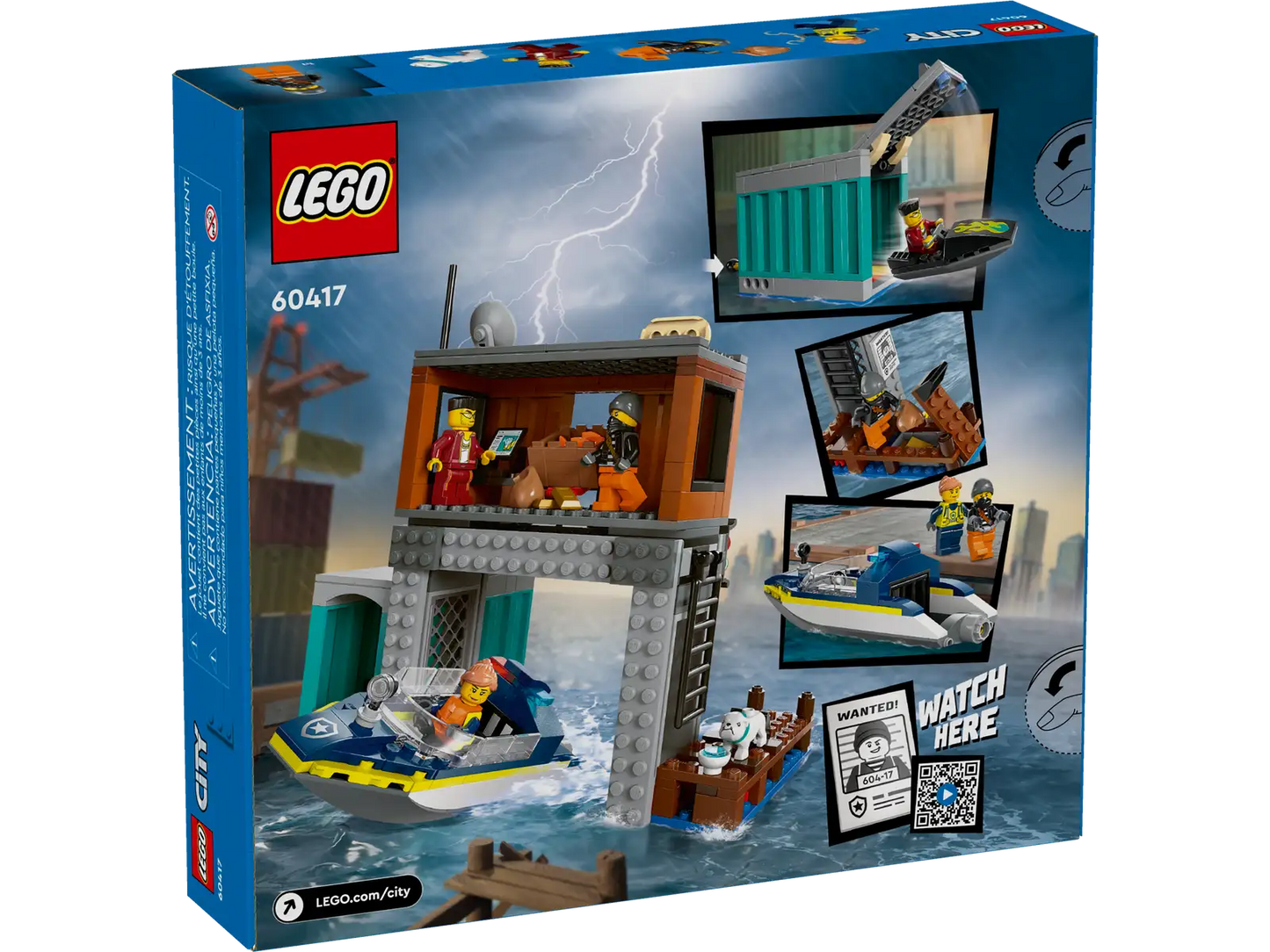 LEGO® City Police Speedboat and Crooks’ Hideout 60417 (Retired)