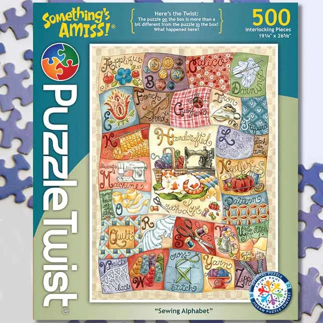 Sewing Alphabet – Something's Amiss! – 1000 Piece Jigsaw Puzzle by PuzzleTwist