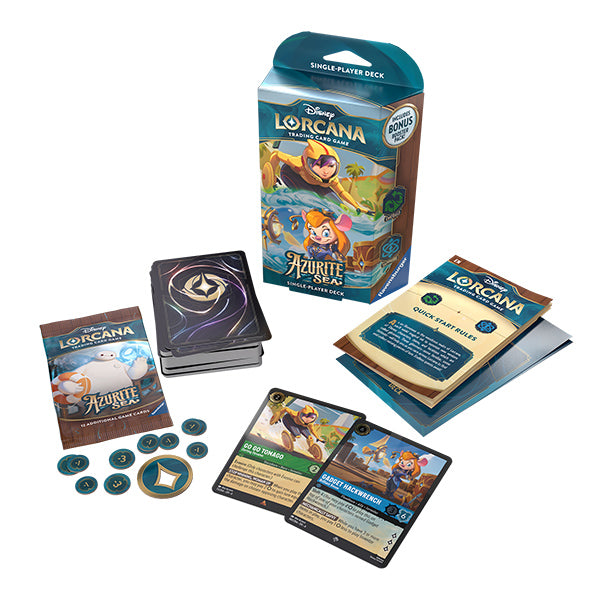 Disney Lorcana: Azurite Sea Starter Deck (Go Go Tomago / Gadget)