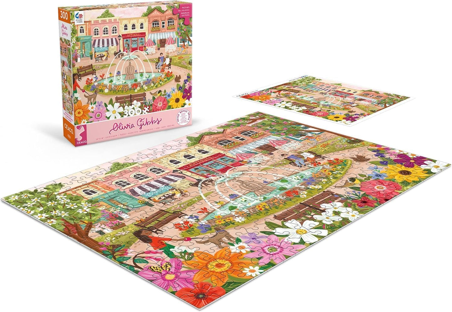 Ceaco - Olivia Gibbs - Town Park - 300 Piece Jigsaw Puzzle