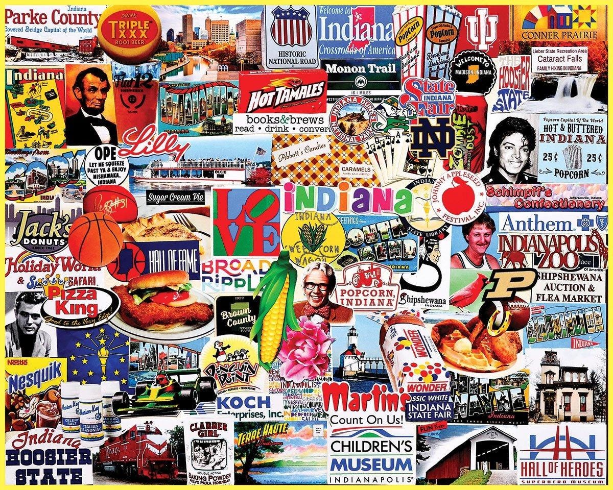 I Love Indiana - 1000 Piece Jigsaw Puzzle by White Mountain