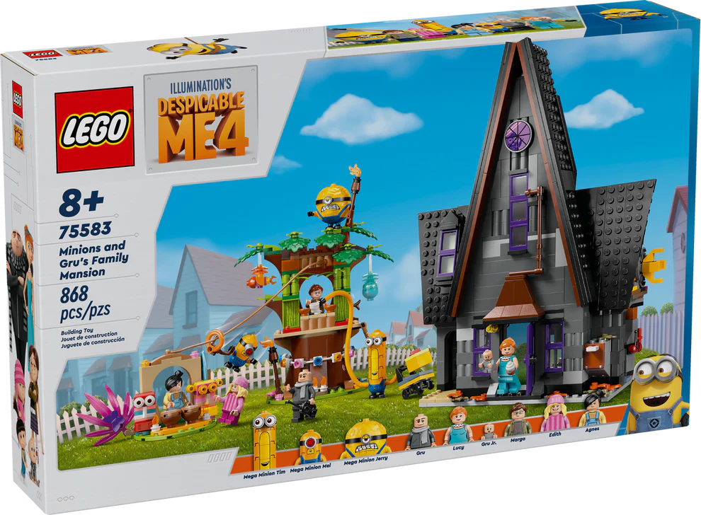 LEGO® Despicable Me 4 Minions and Gru's Family Mansion 75583