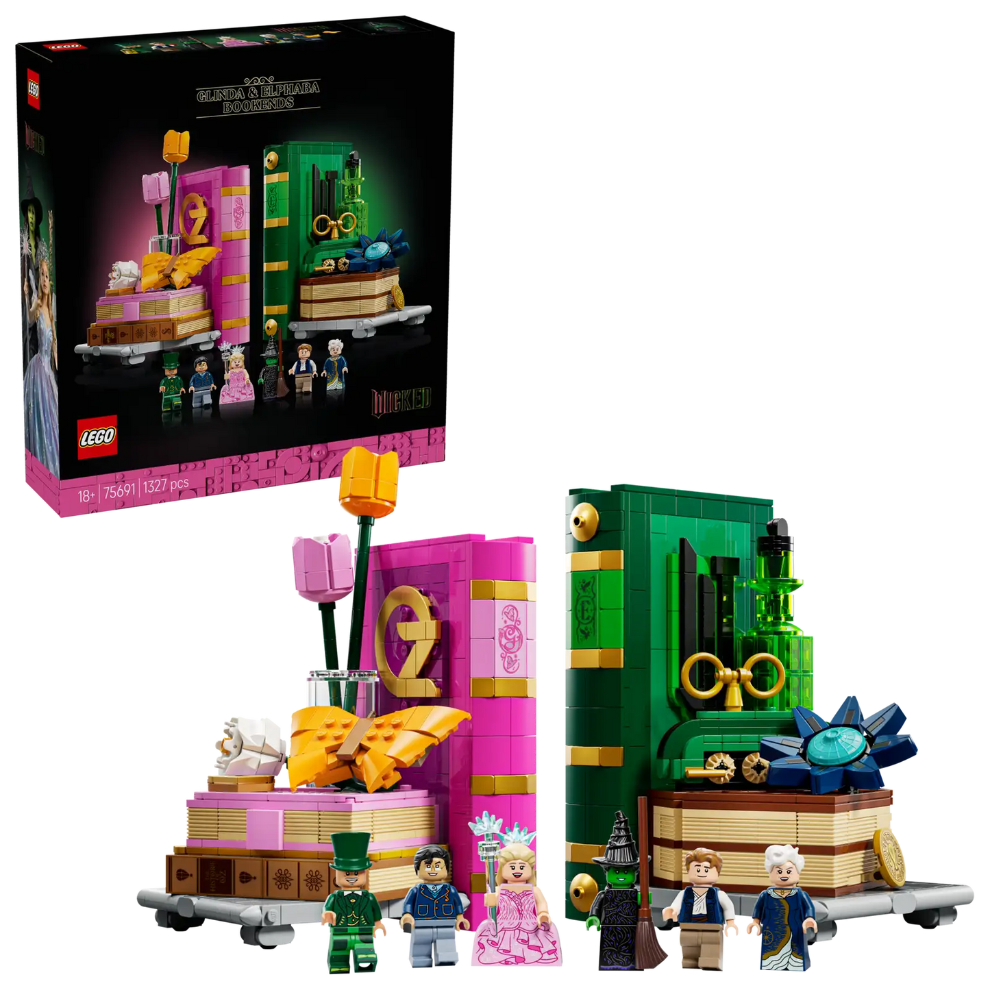 LEGO® Wicked Glinda & Elphaba Bookends 75691