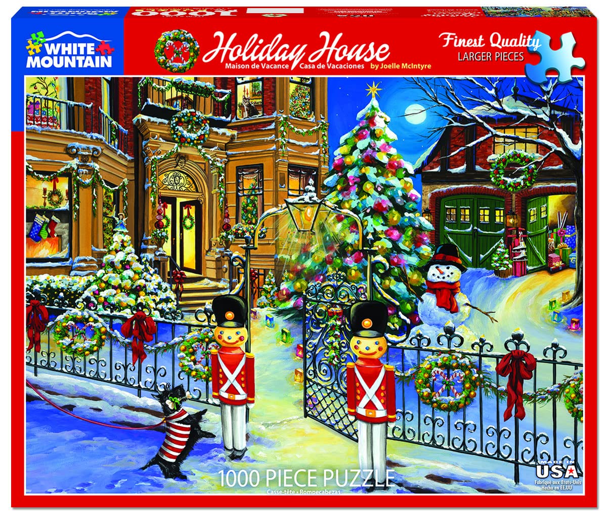 White Mountain Puzzles Holiday House, 1000 Piece Jigsaw Puzzle
