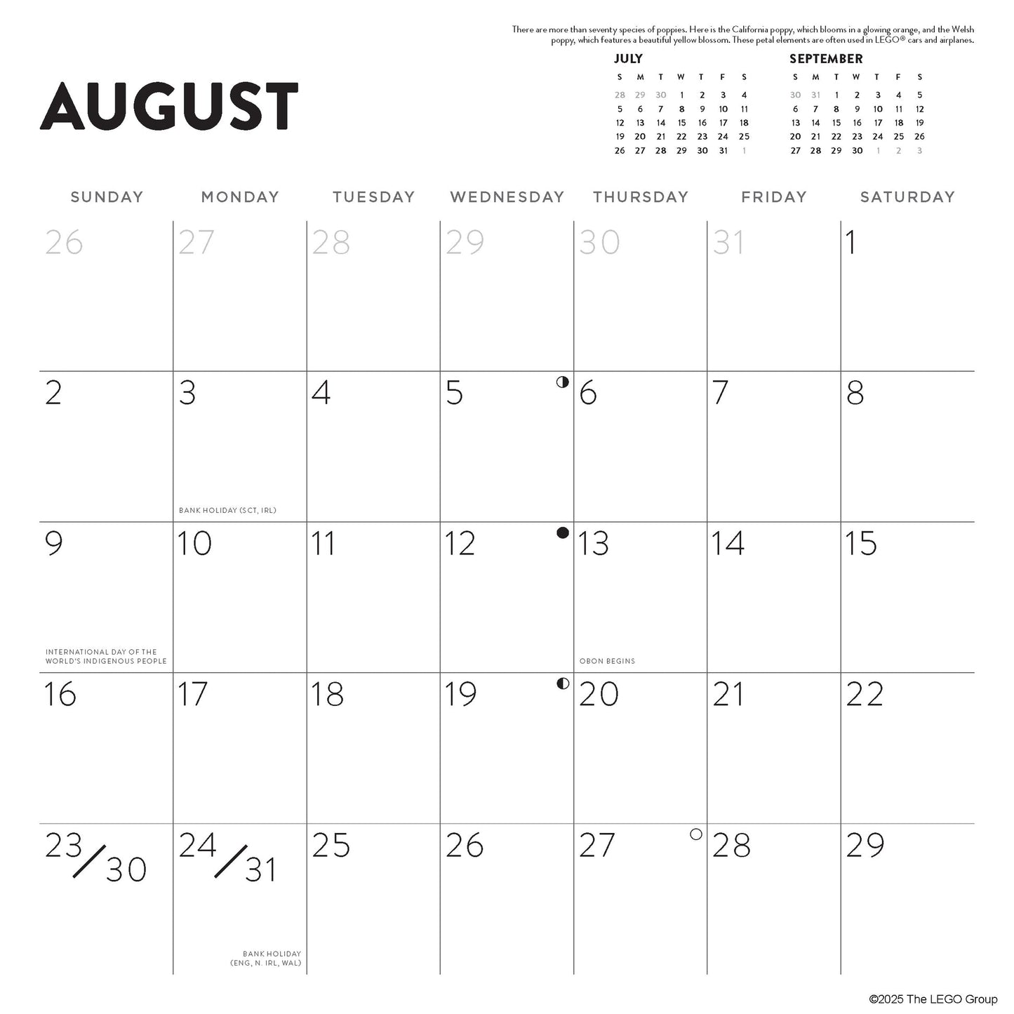 LEGO® 2026 Wall Calendar