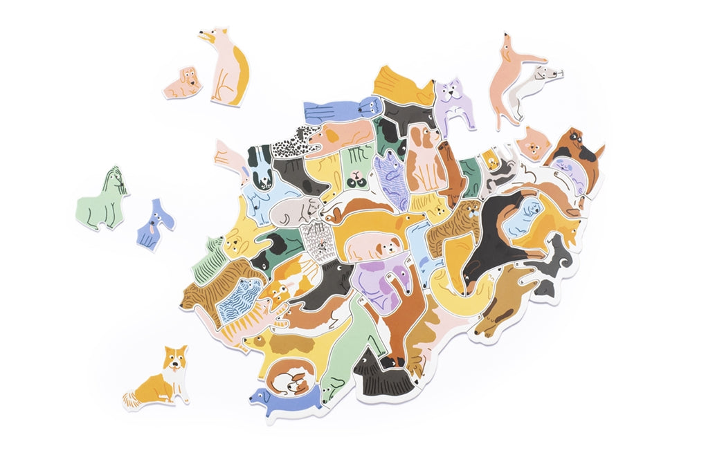PUZZLE RENTAL: 299 Dogs (and a Cat) 300 Piece Cluster - 300 Pieces