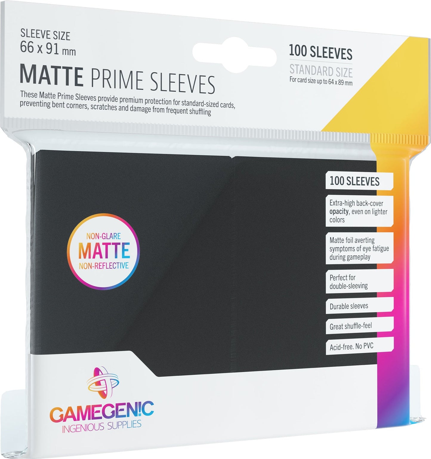 Gamegenic MATTE Prime Sleeves (pick your favorite color!)