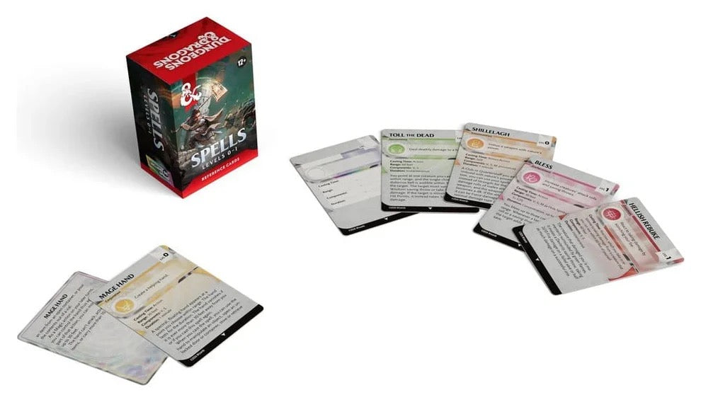 D&D Reference Cards: Spells - Levels 0-1