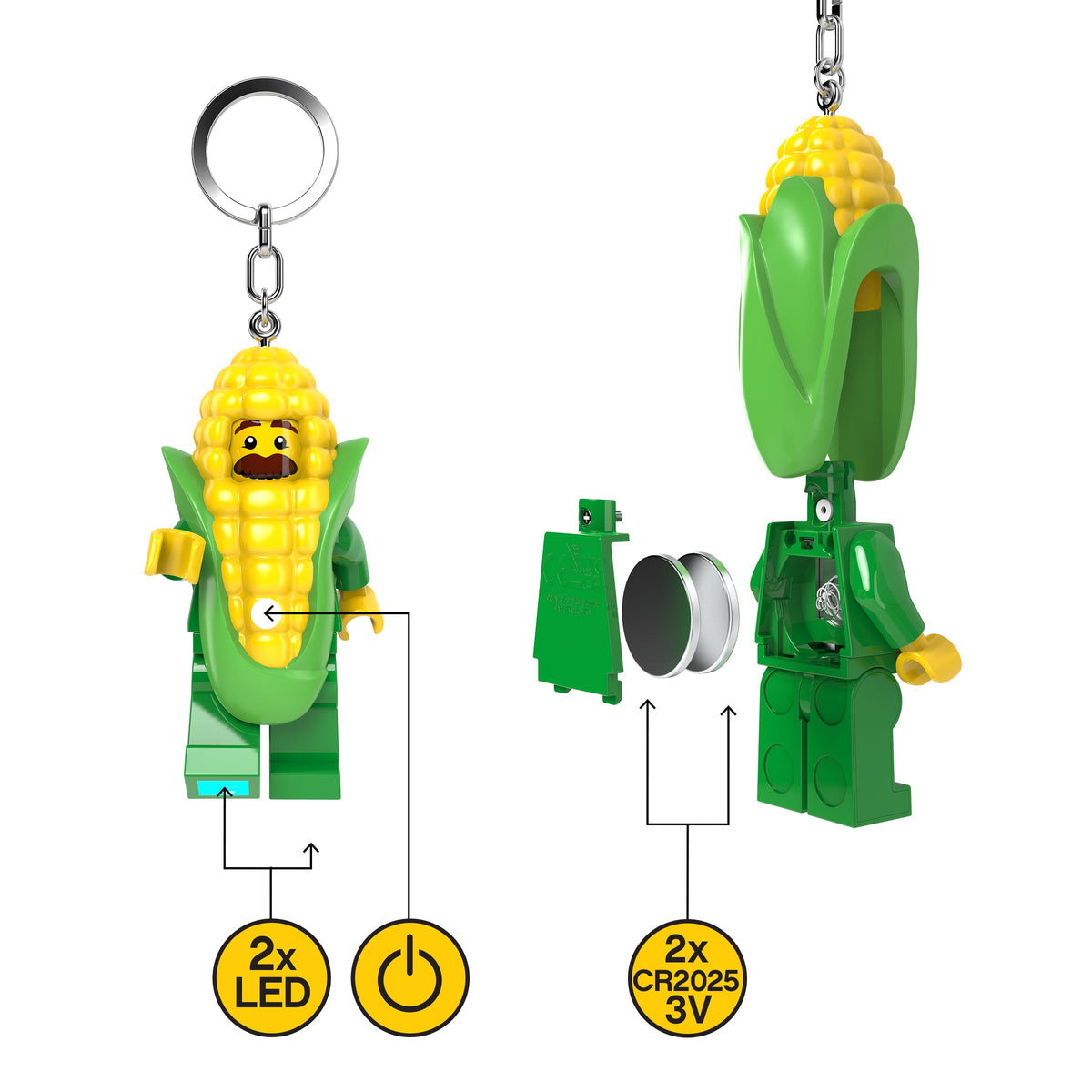 LEGO® Minifigures Keychain Light - Corn Cob Guy