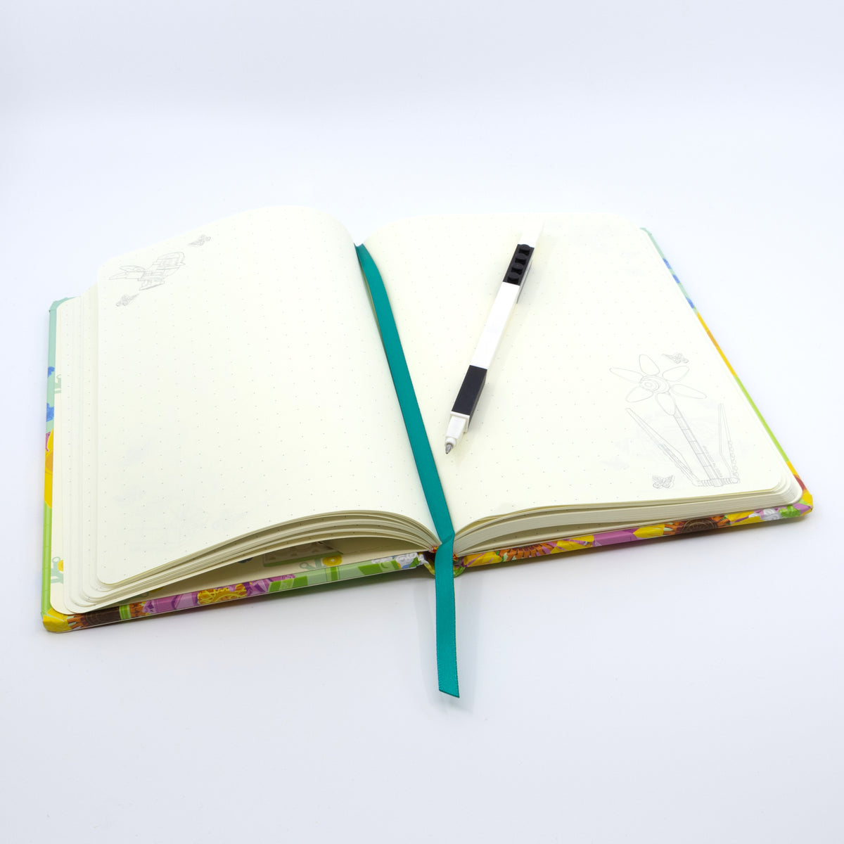 LEGO® Stationery Reclaim & Recycle Dotted Notebook with Gel Pen - Botanical