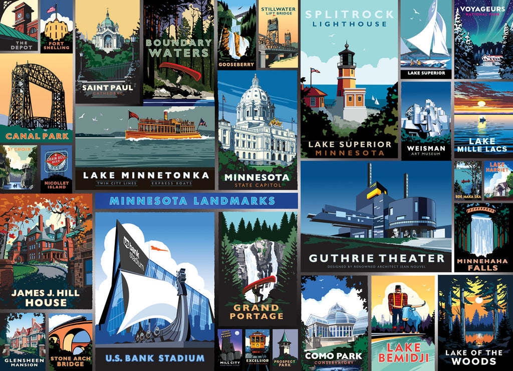 PUZZLE RENTAL: Minnesota Landmarks - 1000 Piece puzzle
