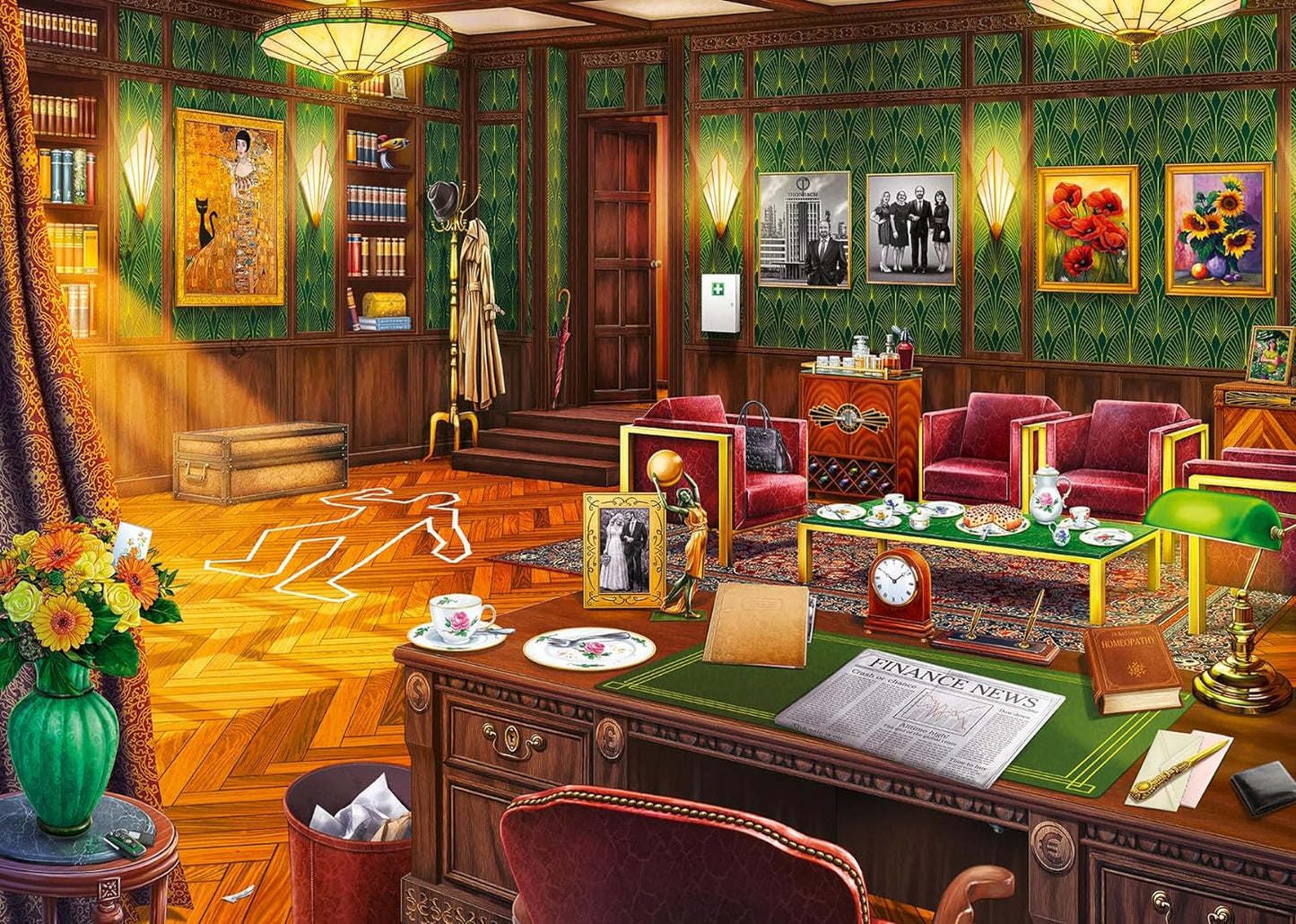 Puzzle x Crime: A Murderous Birthday 408 Piece Puzzle