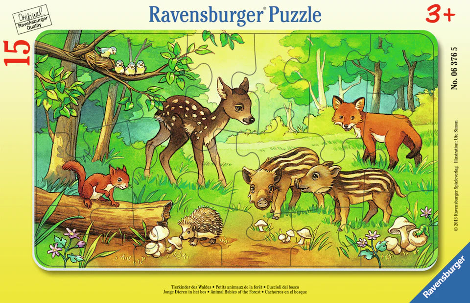 Animal Babies of the Forest 15 Piece Puzzle