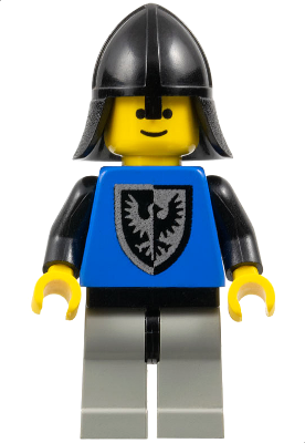 LEGO® Minifigure Black Falcon - Light Gray Legs with Black Hips, Black Neck-Protector (cas103)