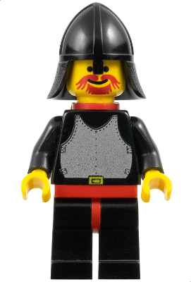 LEGO® Minifigure Breastplate - Black, Black Legs with Red Hips, Black Neck-Protector, Red Plastic Cape (cas322)