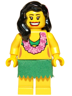 Hula Dancer, Series 3 (Minifigure Only without Stand and Accessories)