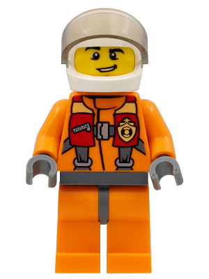 LEGO® Minifigure Coast Guard City - Helicopter Pilot, Harness (cty0411) - Used
