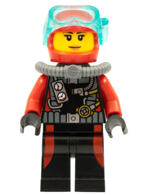 LEGO® Minifigure Scuba Diver, Female without Flippers (cty0598)