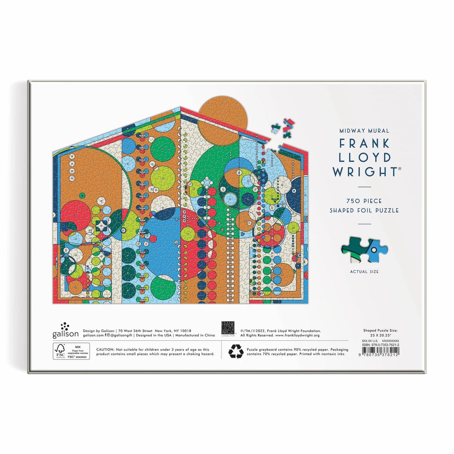 Frank Lloyd Wright Midway Mural 750 Piece Puzzle