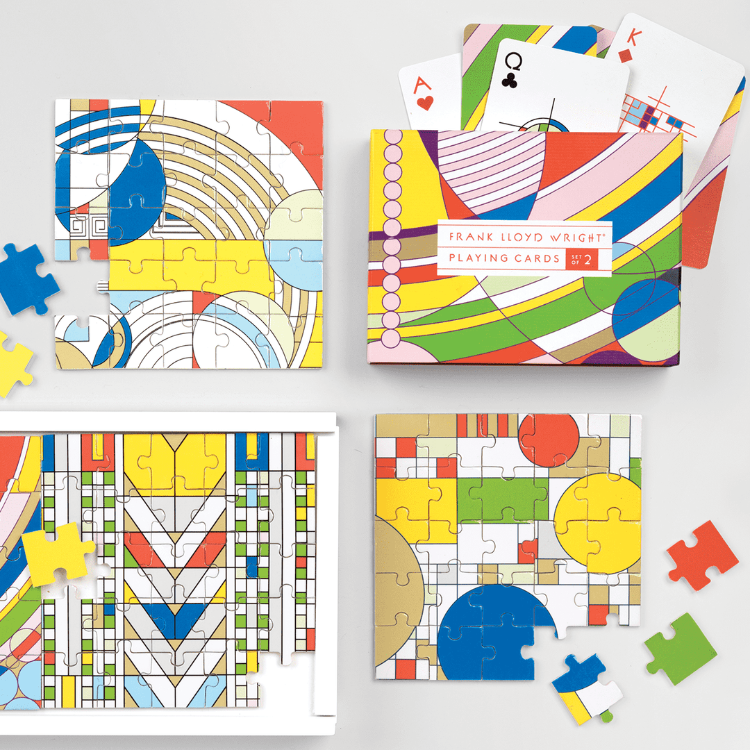 Frank Lloyd Wright Wooden Jigsaw Puzzle Set