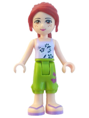 Friends Mia - Lime Cropped Trousers, Lavender Top