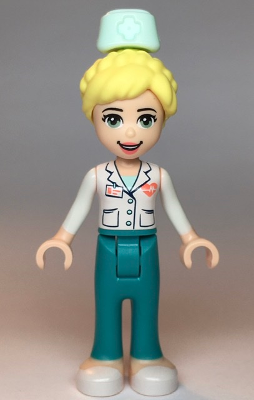 LEGO® Minifigure Friends Dr. Maria - Dark Turquoise Trousers, White Top (frnd0358) - USED