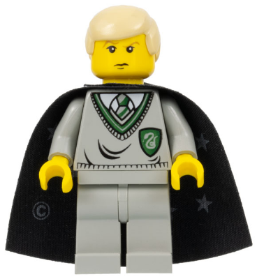 LEGO® Minifigure Draco Malfoy - Slytherin Torso, Black Cape with Stars (hp040)