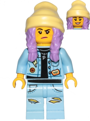 LEGO® Minifigure Parker L. Jackson - Denim Jacket with Beanie (Smile / Grumpy) (hs011)